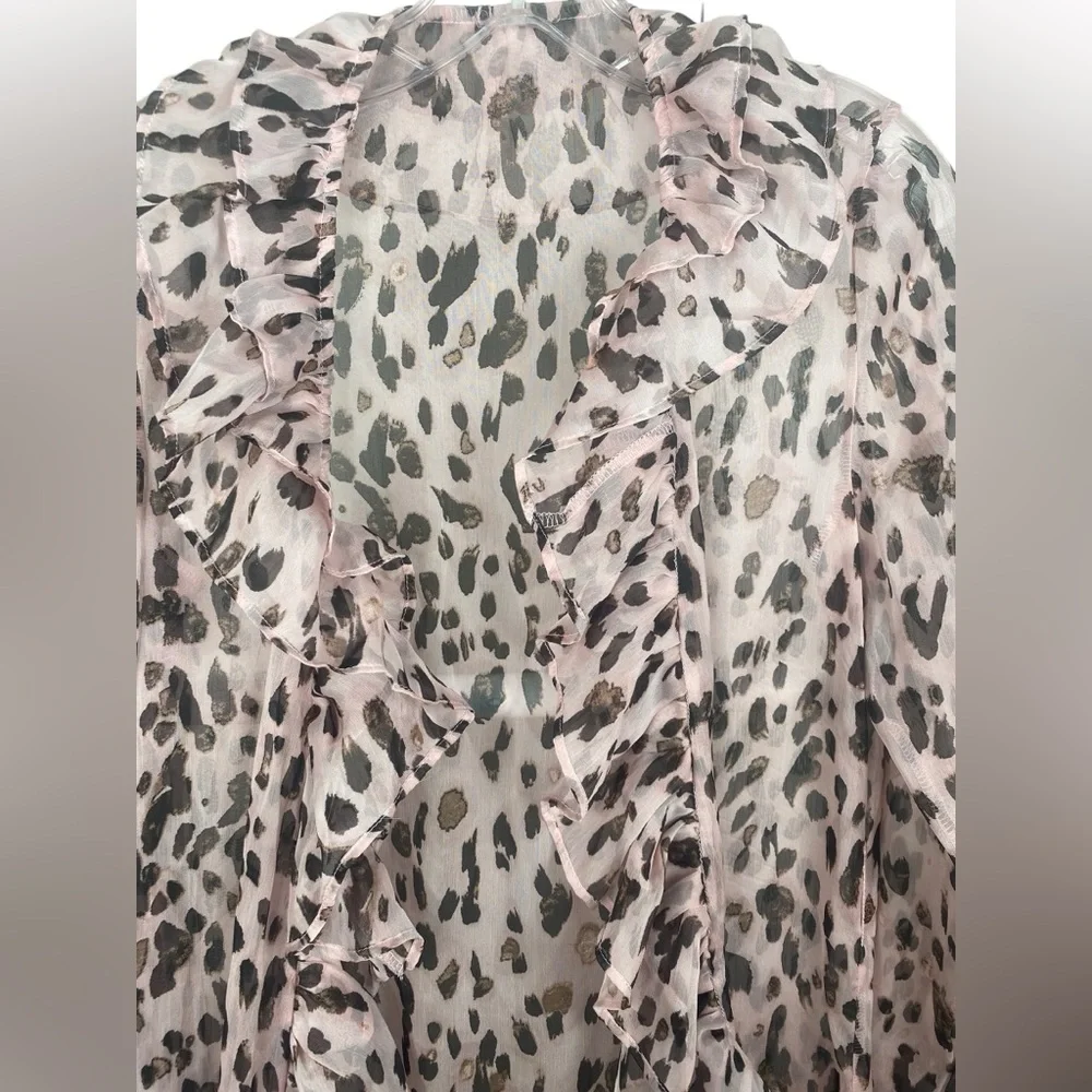 BOHO Animal Print Kimono Size Small - Picture 2 of 4